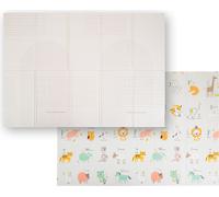 KiddyMoon Tapis de jeu pour enfants Tapis de rampement réversible Tapis en mousse pour enfants Tapis d'éveil pour enfants Motif de l'aire de jeu Confortable Idéal pour l'intérieur et l'extérieur 150X2