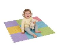 KiddyMoon Tapis Puzzle Sensoriel pour Enfants Tapis Thérapeutique 9 Pieces, Multicolore