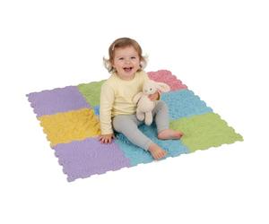 KiddyMoon Tapis Puzzle Sensoriel pour Enfants Tapis Thérapeutique 9 Pieces, Multicolore