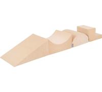 KiddyMoon Terrain de jeu en mousse VELVET PPZV-214 beige cale de sable L/rampe L/étagère L/escalier Jouet de terrain de jeu