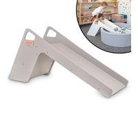 KiddyMoon Toboggan en Bois pour Enfants 2 en 1 Chaise Bébé, Grand, Gris