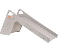 KiddyMoon Toboggan/siège en bois pour enfants Toboggan stable pour les tout-petits 2en1 Toboggan multifonctionnel Jouet en bois Toboggan sur pied Montessori pour bébé, grand, gris