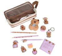 KIDEA Capybara ENSEMBLE scolaire, fille TROUSSE, fournitures 14 éléments