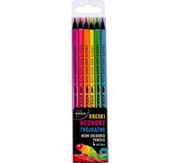 Kidea Crayon École Crayons De Couleur Fluo 6 Couleurs Triangulaire Pour L'école À La Maison