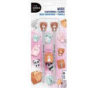 Kidea Set de taille-crayons avec 3 crayons de couleur - L'outil parfait pour les petits artistes ! Parfait pour dessiner et créer des œuvres d'art uniques !