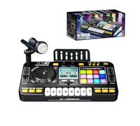Kidi DJ Mix - Music Mixer Electric Toy | Conception De Charge USB Portable Table du Clavier pour avec des Lumières Colorées Learning Digital Audio System Instrument Musique Les Filles Garçons