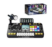 Kidi DJ Mix - Music Mixer Electric Toy | Conception De Charge USB Portable Table du Clavier pour avec des Lumières Colorées Learning Digital Audio System Instrument Musique Les Filles Garçons