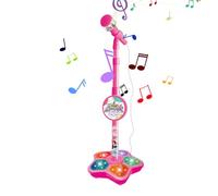 Kidi Super Star DJ - Microphone pour à Hauteur réglable de 100 cm avec Support | Jouet Chantant Durable avec Effets musicaux pour garçons et Filles, Ensemble de Jeu de karaoké interactif