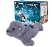 Kidiyana Doudou interactif avec aide à l'endormissement de bébé, peluche et projecteur de ciel, musique de sommeil et sons de la nature, capteur de mouvement et de vin, rechargeable, premier cadeau à