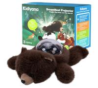 Kidiyana Doudou interactif avec aide à l'endormissement de bébé, peluche et projecteur de ciel, musique de sommeil et sons de la nature, capteur de mouvement et de vin, rechargeable, premier cadeau à