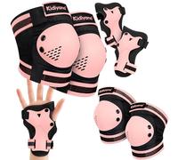 Kidiyana Ensemble de protections pour enfants - Genouillères, coudières et protège-poignets - Équipement de protection pour scooter, roller, skateboard et vélo - Respirant et léger - Taille S (3-6 ans
