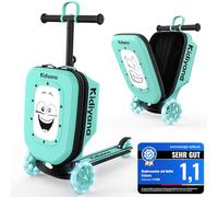 Kidiyana Valise Scooter pour Enfant avec roulettes et Roues LED, Guidon réglable en Hauteur, fenêtre de visualisation A5, Extension de l'espace de Rangement de 7 cm, Convient comme Bagage à Main