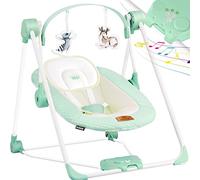 KIDIZ® Balançoire bébé 5 vitesses pliable transat chaise haute arche jeu jouets sons nature