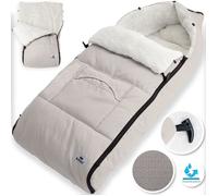KIDIZ® Chancelière bébé, d'hiver, siège avec fermeture éclair, sac câlin, couverture, poussette lavable beige