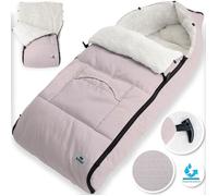 KIDIZ® Chancelière pour Bébé Chancelière d'hiver avec Fermeture à Glissière Couverture pour Bébé Poussette Lavable Tête Fermable, Poche, Adaptable à Toutes les Poussettes - Rose Or