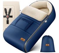KIDIZ® Chancelière pour Bébé Chancelière d'hiver avec Fermeture à Glissière Couverture pour Bébé Poussette Lavable Tête Fermable, Poche, Adaptable à Toutes les Poussettes - Bleu