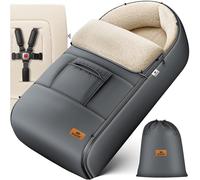 KIDIZ® Chancelière pour Bébé Chancelière d'hiver avec Fermeture à Glissière Couverture pour Bébé Poussette Lavable Tête Fermable, Poche, Adaptable à Toutes les Poussettes - Anthracite