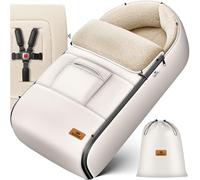 KIDIZ® Chancelière pour Bébé Chancelière d'hiver avec Fermeture à Glissière Couverture pour Bébé Poussette Lavable Tête Fermable, Poche, Adaptable à Toutes les Poussettes - Beige