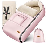KIDIZ® Chancelière pour Bébé Chancelière d'hiver avec Fermeture à Glissière Couverture pour Bébé Poussette Lavable Tête Fermable, Poche, Adaptable à Toutes les Poussettes - Rose Or