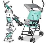 KIDIZ® City Poussette pour enfant - Pliable - Roues 360° - Housse de protection solaire et de pluie - Pliable - Harnais de sécurité à 5 points - À partir de 6 mois