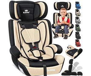 KIDIZ® Siège auto enfant | coque de siège auto | 9-36 kg 1-12 ans | Groupe 1/2/3 | universel | homologué selon ECE R44/04 | 6 couleurs différentes, Beige