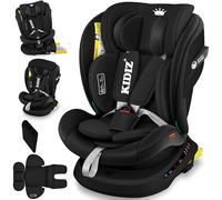 KIDIZ® Siège auto pour enfant avec Isofix i-Size R129 de 100 à 150 cm jusqu'à 12 ans, groupe 0/1/2/3, siège auto grandit, harnais 5 points, appuie-tête réglable en hauteur, rehausseur de voiture, noir