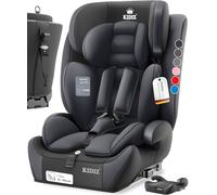 KIDIZ Siège auto pour enfant, groupe 1, 2 et 3, de 9 à 36 kg, avec ceinture de sécurité 5 points, siège auto, appuie-tête réglable, anthracite, siège auto pour enfant avec Isofix