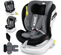 KIDIZ® Siège auto pour enfant | Siège auto pour bébé | Siège auto pour enfant Isofix Top Tether | pivotant à 360°, groupe 0/1/2/3, dès la naissance, de 0 à 36 kg | Avec pare-soleil, noir