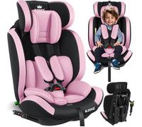 KIDIZ® Siège auto pour enfants et bébé 9-36 kg Groupe 1+2+3 Ceinture de sécurité à 5 Points Appuie-tête réglable et Évolutif Rose