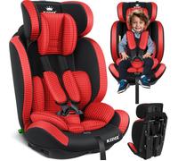 KIDIZ® Siège auto pour enfants et bébé 9-36 kg Groupe 1+2+3 Ceinture de sécurité à 5 Points Appuie-tête réglable ECE R129/03 Rouge