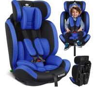KIDIZ® Siège auto pour enfants et bébé 9-36 kg Groupe 1+2+3 Ceinture de sécurité à 5 Points Appuie-tête réglable ECE R129/03 Bleu