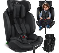 KIDIZ® Siège auto pour enfants et bébé 9-36 kg Groupe 1+2+3 Ceinture de sécurité à 5 Points Appuie-tête réglable et Évolutif Noir