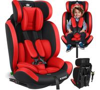 KIDIZ® Siège auto pour enfants et bébé 9-36 kg Groupe 1+2+3 Ceinture de sécurité à 5 Points Appuie-tête réglable et Évolutif Rouge