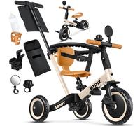 KIDIZ® Tricycle 6 en 1 | Roues de course pour enfants 1-5 ans | Aide à l'apprentissage de la marche jusqu'à 25 kg | Guidon, barre de sécurité, ceinture de sécurité, sonnette