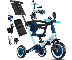 Kidiz® Tricycle 6 en 1 - Vélo de course - Aide à l'apprentissage de la marche - Pour enfants de 1 à 5 ans - Roues - Charge maximale : 25 kg - Guidon - Barre de sécurité