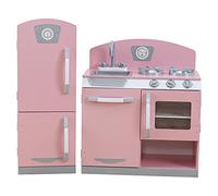KidKraft - 53160 -Jeu d'imitation - Cuisine et Réfrigérateur Retro Rose