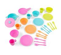 KidKraft Ensemble Batterie de Cuisine Neon 27 pièces pour Cuisine Enfant, Ustensiles de Cuisine Jouet, Accessoire pour Dinette, Jouet Enfant dès 3 Ans, 63319