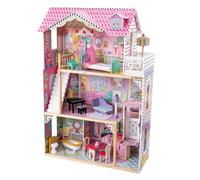 Kidkraft Annabelle Maison De Poupées, En Bois, Rose | 3 Étages, 17 Accessoires, Mobilier et Ascenseur Inclus |Jeux De Rôle | Dimensions Totales: 82,8 x 40,64 x 120,65 cm