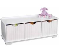 KidKraft Banc de rangement Nantucket - blanc - 100 x 36 x 39 cm ; 14564
