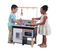 KidKraft Cuisine Enfant en Bois Artisan, Dinette Incluant Accessoires, Ustensiles, Distributeur de Glaçons, Jeu d'imitation, Jouet Enfant dès 3 Ans, 53441
