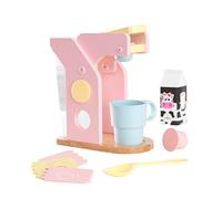 KidKraft Ensemble Machine à Café Pastel en Bois, Accessoire Cuisine Enfant, Kit de Ustensile Cuisine Électroménager, Accessoire pour Dinette, Jouet Enfant dès 3 Ans, 63380