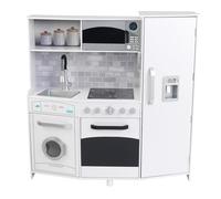 KidKraft Grande Cuisine Enfant en Bois avec Sons et lumières, Dinette avec Machine à Laver et téléphone, Jeu d'imitation, Jouet Enfant dès 3 Ans, 53369