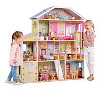 KidKraft Grande Maison de Poupée en Bois Majestic incluant Accessoires et mobilier avec Un Chat, Garage et élévateur pour poupées 30 cm, Jouet Enfant dès 3 Ans, 65252, Exclusivité sur Amazon