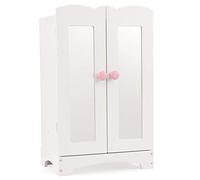 KidKraft Lil’ Doll Armoire Poupée Bébé en Bois avec Une Tringle à Vêtements et Cintres, Accessoire Poupon, Jouet Enfant dès 3 Ans, 60132