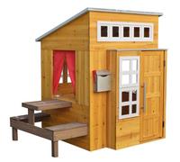 KidKraft - Maisonnette moderne en bois pour enfant avec table de pique-nique, boîte aux lettres et barbecue