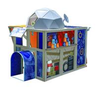 KidKraft Nerf Geo Strike Quartier Général Cabane Enfant pour l'Extérieur en Bois, Jeux d'extérieur pour Enfants avec Cibles pour Nerf, P280121E