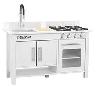 KidKraft Petits Chefs Work Station Cuisine Enfant en Bois avec Mini Planche à découper et Robinet extractible, Jeu d'imitation, Jouet Enfant dès 3 Ans, 53407