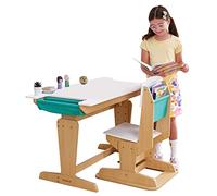 KidKraft - Bureau et Chaise Ajustables en Bois pour Enfant - Bois naturel beige TU