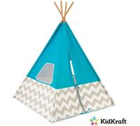 Kidkraft Tipi Turquoise À Chevron Gris Et Blanc
