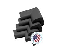 Kidkusion Lot de 4 kushions d'angle pour Tout-Petits Noir